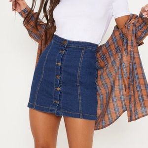 Dark Wash Denim Mini Skirt